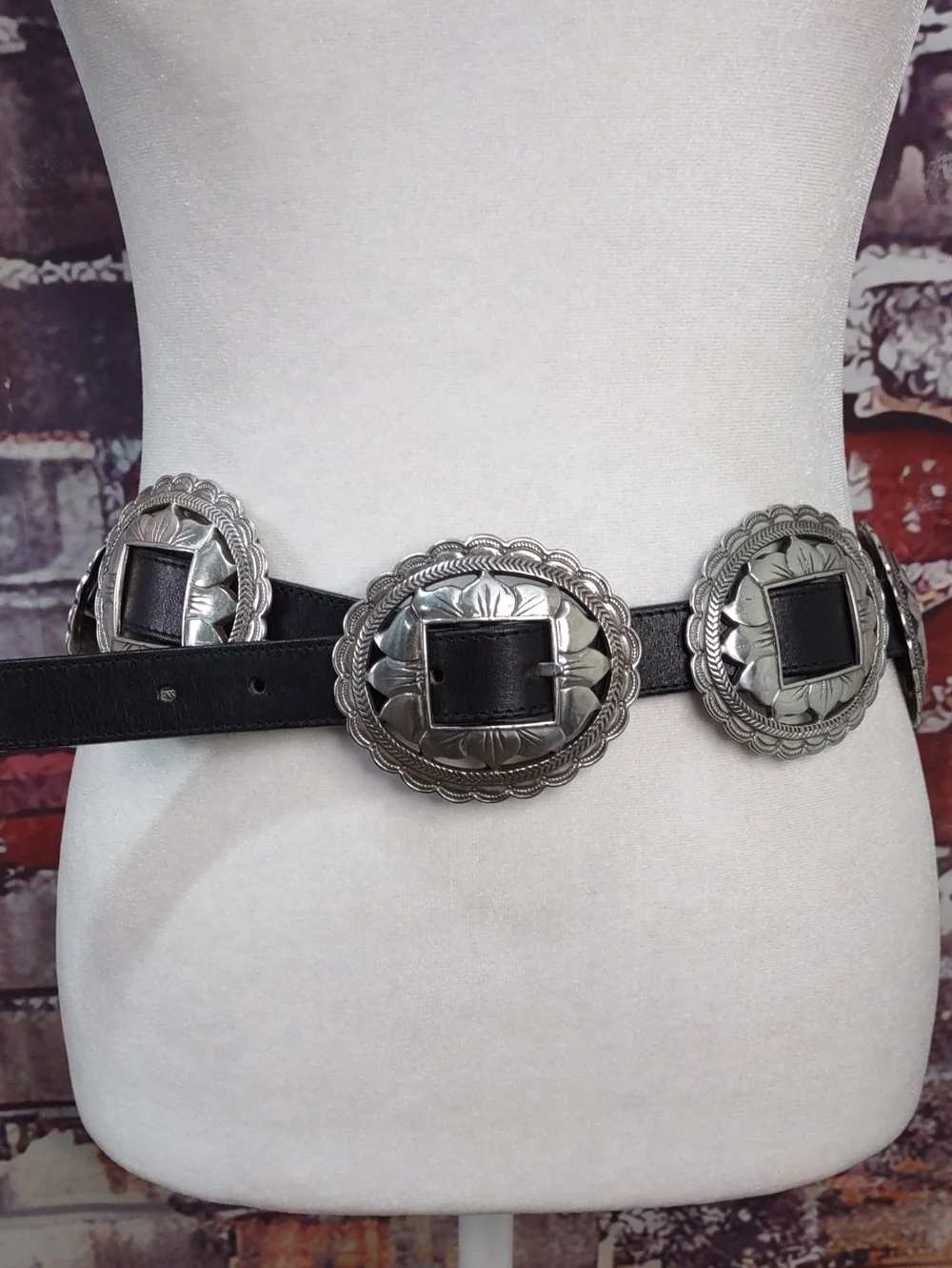 Brighton Silver Sunflower Concho Belt